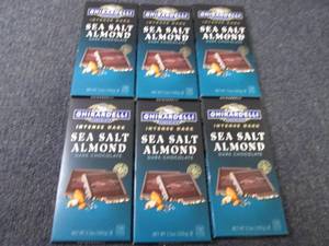 lot 63 image: 6- 3.5 oz Ghirardelli Sea Salt Almo...