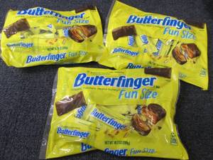 lot 103 image: 3- 10.2 oz Butterfinger Fun Size...