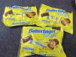 lot 105 image: 3- 10.2 oz Butterfinger Fun Size...