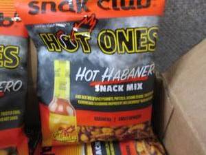 lot 120 image: 12- 2 oz Snak Club Hot Ones Hot Hab...
