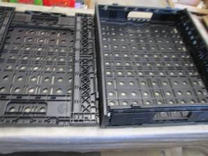 2 Folding Plastic Trays 24x19x 4.75...