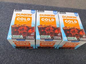 lot 157 image: 3- 10 ct Dunkin Cold Kcups...