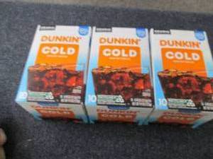 lot 160 image: 3- 10 ct Dunkin Cold Kcups...