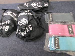 lot 260 image: 3- 3 pc GymWolf Resistance Bands wi...