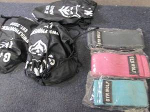 lot 261 image: 3- 3 pc GymWolf Resistance Bands wi...