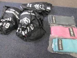 lot 262 image: 3- 3 pc GymWolf Resistance Bands wi...