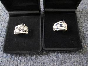 lot 300 image: 2 Gold Coast Size 9 Cocktail Rings...