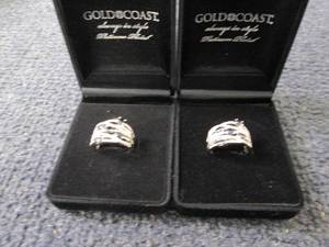 lot 301 image: 2 Gold Coast Size 9 Cocktail Rings...
