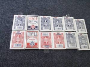 12 Sealed Hoyle Poker Playing Cards...