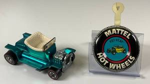 lot 3 image: 19698 REDLINE Hot Wheels Hot Heap Transparent Aqua With Button Really Nice Condition