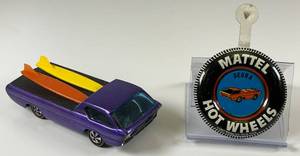 1967 REDLINE Hot Wheels "Deora" Transparent Purple With Button & Surf Boards Super Nice Condition