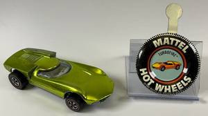 lot 8 image: 1968 REDLINE Hot Wheels Turbofire Transparent Apple Green With Button Super Nice Condition