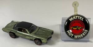 lot 10 image: 1968 REDLINE Hot Wheels Custom Eldorado Transparent Olive Green With Button Nice Condition