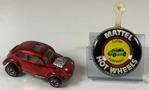 lot 11 image: 1967 REDLINE Hot Wheels Custom Volkswagon Transparent Red With Button Really Nice Condition
