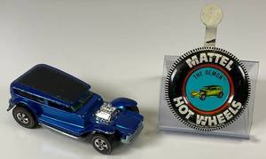 lot 17 image: 1969 REDLINE Hot Wheels The Demon Transparent Blue With Button Really Nice Condition