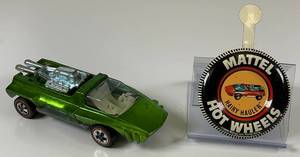 lot 27 image: 1969 REDLINE Hot Wheels Hairy Hauler Transparent Green With Button Really Nice Condition