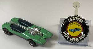 lot 30 image: 1968 REDLINE Hot Wheels Splittin Image  Metallic Sea Foam Green With Button Nice Condition