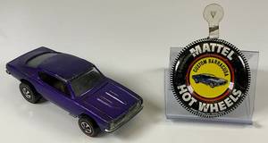 1967 REDLINE Hot Wheels "Custom Barracuda" Transparent Purple With Button Really Nice Condition