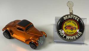 lot 33 image: 1968 REDLINE Hot Wheels 36 Ford Coupe Classic Transparent Orange With Button Really Nice Condition