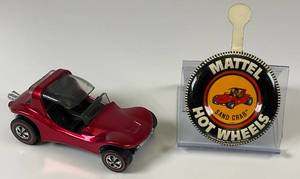lot 34 image: 1969 REDLINE Hot Wheels Sand Crab Transparent Red With Button Really Nice Condition