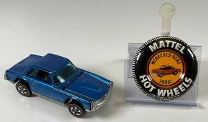 lot 44 image: 1969 REDLINE Hot Wheels Mercedes-Benz 280SL Transparent Blue With Button Really Nice Condition