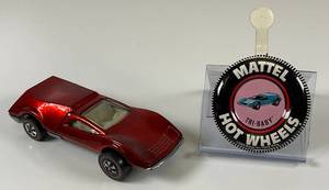 lot 47 image: 1969 REDLINE Hot Wheels Tri-Baby Transparent Red With Button Really Super Condition