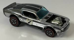 lot 57 image: 1969 REDLINE Hot Wheels Chrome Mustang Boss Hoss Really Nice Condition