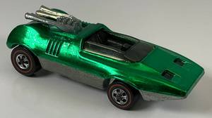 lot 59 image: 1969 REDLINE Hot Wheels Peeping Bomb Transparent Green Really Nice Condition