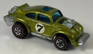 lot 61 image: 1970 REDLINE Hot Wheels Evil Weevil Transparent Apple Green Really Nice Condition