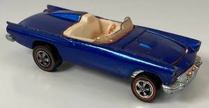 lot 77 image: 1968 REDLINE Hot Wheels Classic 57 Bierd Transparent Blue Really Nice Condition (Some Orange On Interior Present)
