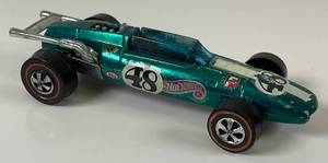 lot 78 image: 1969 REDLINE Hot Wheels Indy Eagle Transparent Green Super Nice Condition