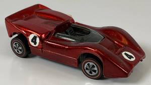 lot 80 image: 1968 REDLINE Hot Wheels Mclaren M6A Transparent Red Super Nice Condition