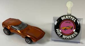 lot 81 image: 1968 REDLINE Hot Wheels Torero Transparent Orange With Button Really Nice Condition