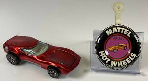 lot 82 image: 1968 REDLINE Hot Wheels Torero Transparent Red With Button Really Nice Condition