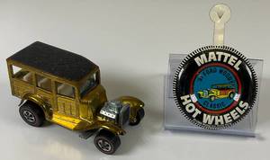 lot 85 image: 1968 REDLINE Hot Wheels Classic 31 Ford Woody Transparent Gold With Button Really Nice Condition