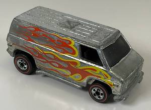 lot 92 image: 1974 REDLINE Hot Wheels Chrome Super Van With Flames Really Nice Condition