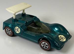 lot 99 image: 1968 REDLINE Hot Wheels Chaparral 2G Transparent Aqua Blue Very Nice Condition