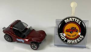 lot 117 image: 1969 REDLINE Hot Wheels Sand Crab Transparent Deep Red With Button Really Nice Condition