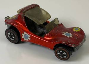 lot 121 image: 1969 REDLINE Hot Wheels Sand Crab Transparent Red With Daisies Nice Condition