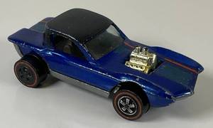 lot 123 image: 1968 REDLINE Hot Wheels Python Transparent Blue With Racing Stripes Nice Condition