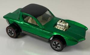 lot 128 image: 1968 REDLINE Hot Wheels Python Transparent Green Really Nice Condition