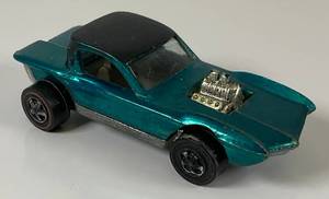 lot 129 image: 1968 REDLINE Hot Wheels Python Transparent Dark Aqua Really Nice Condition