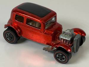 lot 143 image: 1968 REDLINE Hot Wheels Classic 32 Ford Vicky Transparent Red  Really Nice Condition (High Gloss Black Top)