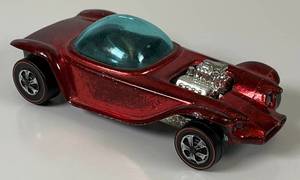 lot 152 image: 1968 REDLINE Hot Wheels Beatnik Bandit Transparent Red With Light Blue DomeDark Interior Really Nice Condition