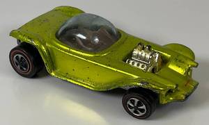 lot 154 image: 1968 REDLINE Hot Wheels Beatnik Bandit Transparent Apple Green With Clear DomeTan Interior Really Nice Condition