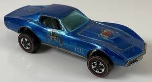 lot 168 image: 1967 REDLINE Hot Wheels Custom Corvette Transparent Blue Nice Condition