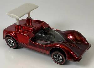lot 174 image: 1968 REDLINE Hot Wheels Chaparral 2G Transparent Red Nice Condition