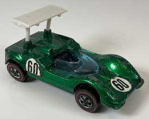 lot 175 image: 1968 REDLINE Hot Wheels Chaparral 2G Transparent Green Fair Condition