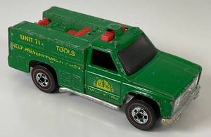 lot 180 image: 1974 REDLINE Hot Wheels Forest Rescue Unit Truck Green Fair Condition