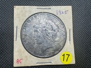 lot 17 image: 1925 Peace Silver Dollar